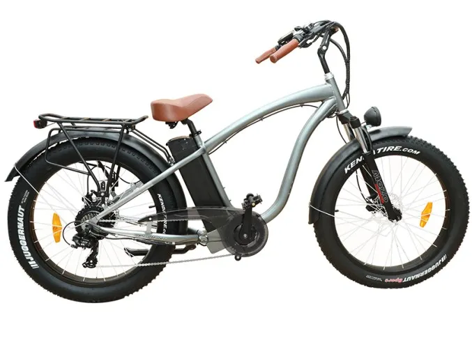 750W 4.5 Inch High Speed Fat Tire Electric Mountain Bike Cheap Man Beach Cruiser Bicycle